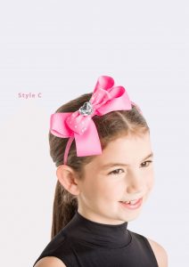 big bow headband pink diamante