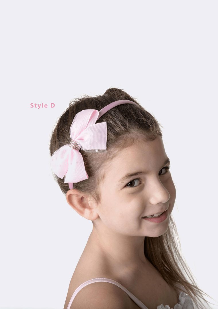 big bow headband pink