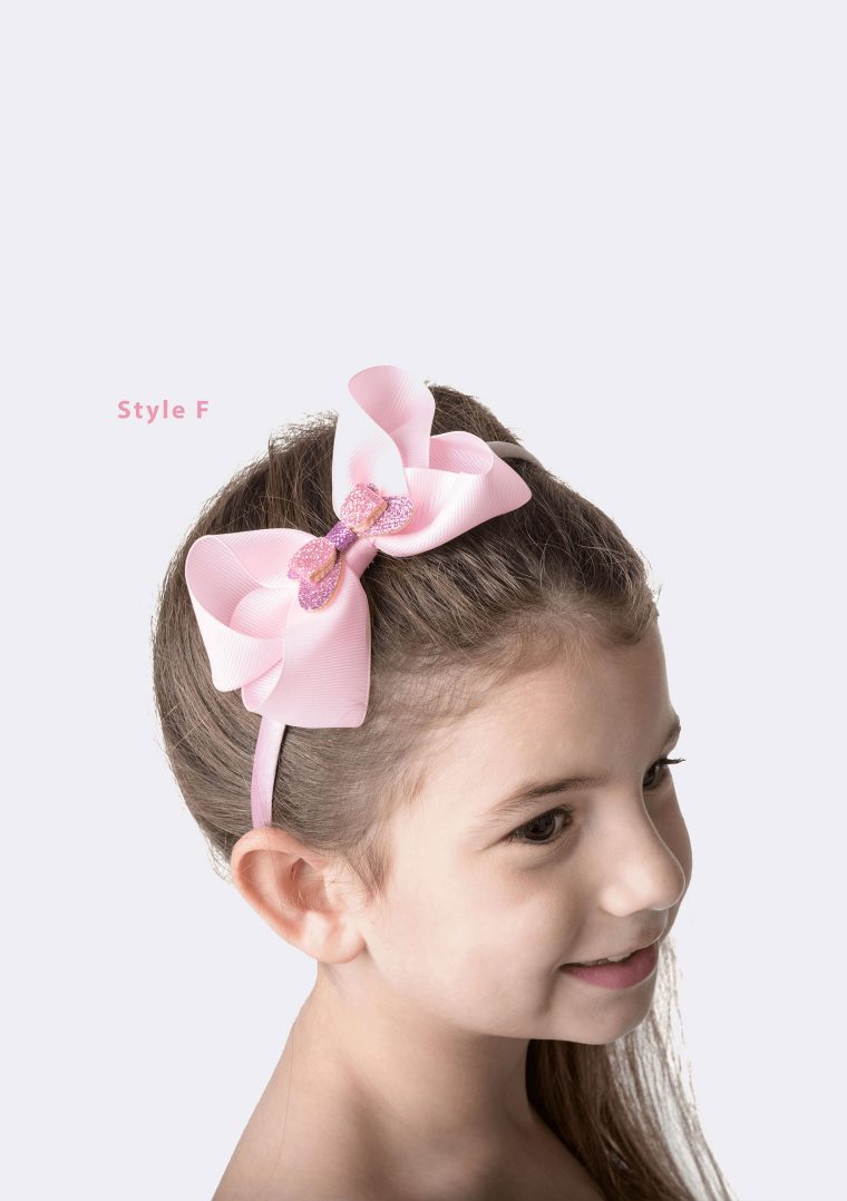 big bow headband pink