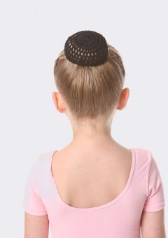 crochet bun net black
