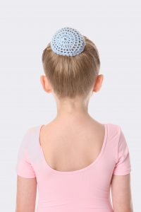 crochet bun net pale blue