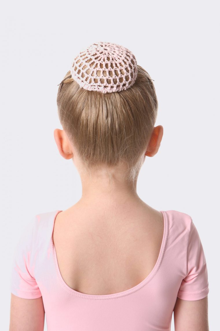 crochet bun net pale pink