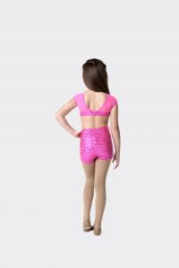 sequin biketard hot pink