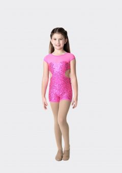 sequin biketard hot pink