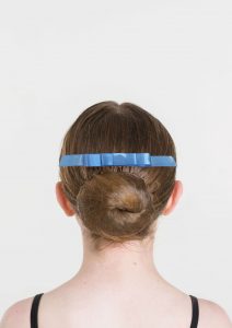 satin hair bow cornflower blue