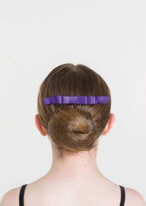 satin hair bow dark purple