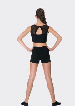 mesh crop top black