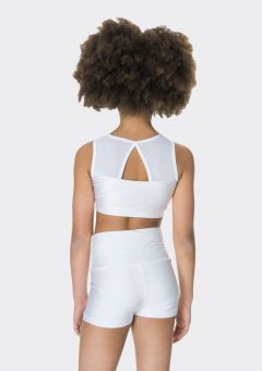 mesh crop top white