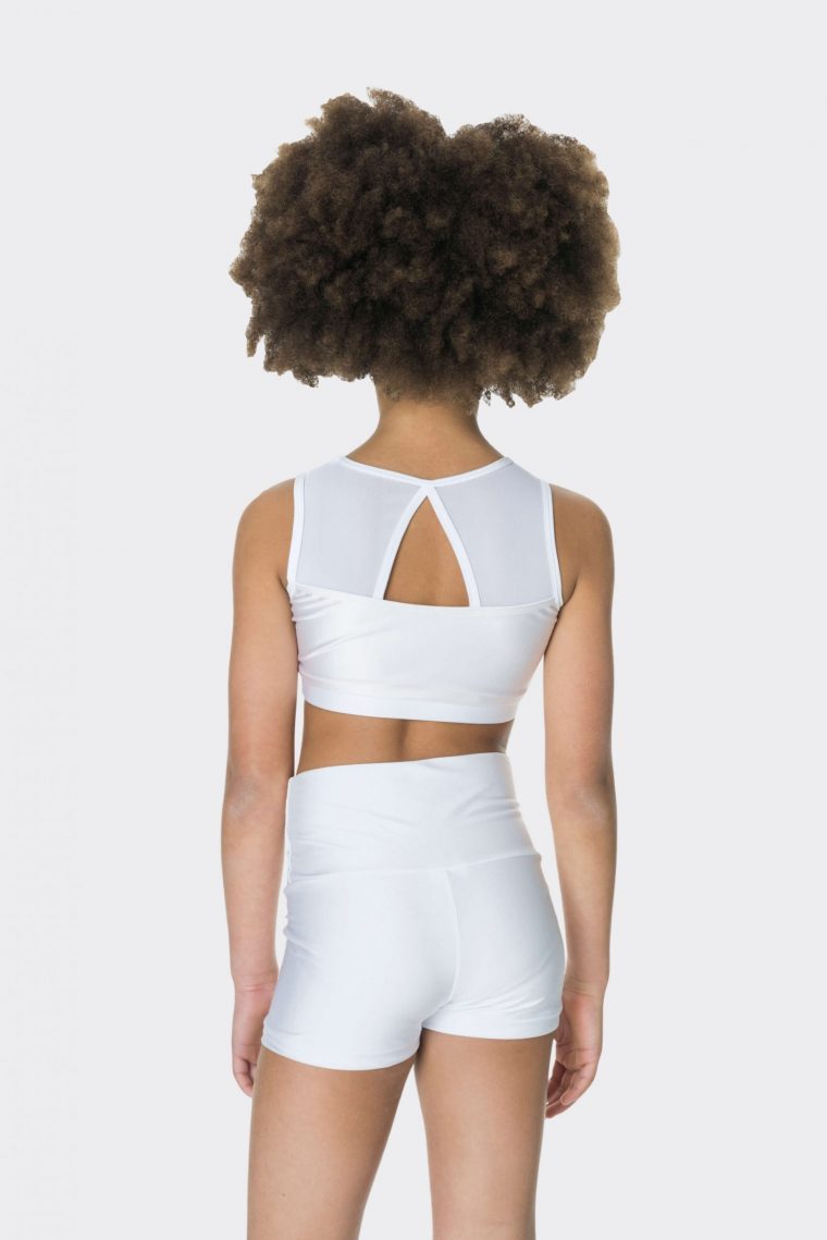 mesh crop top white