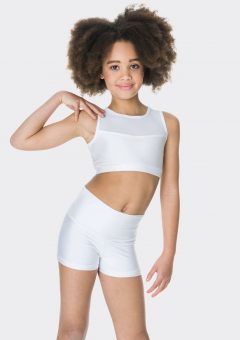 mesh crop top white