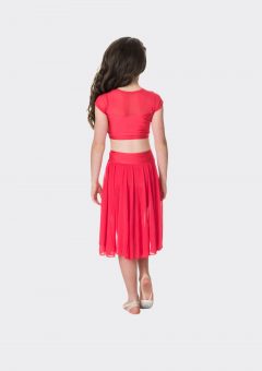 attitude sequin crop top red