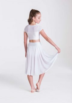 attitude sequin crop top white