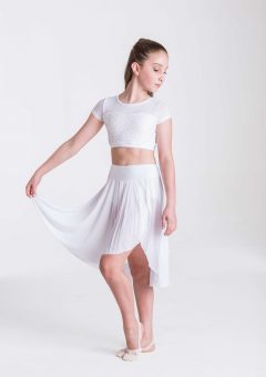attitude sequin crop top white