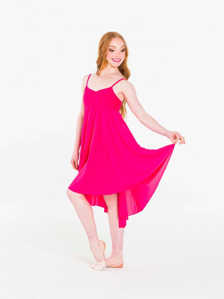 princess chiffon dress fucshia