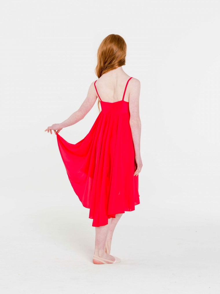 princess chiffon dress red