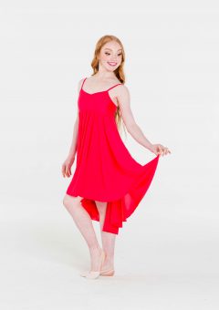 princess chiffon dress red