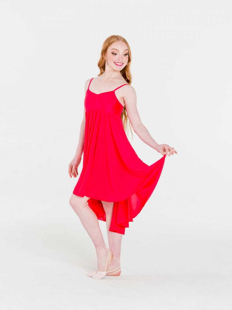 princess chiffon dress red