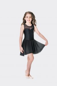 Mesh lyrical dress Black