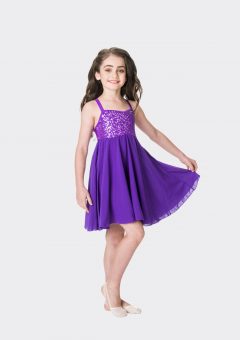 Sequin lyrical dress Purple