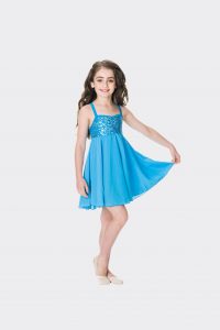 Sequin lyrical dress Turquoise