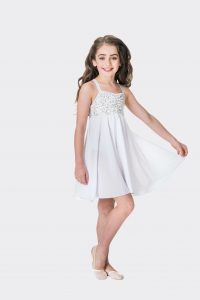 Sequin lyrical dress White