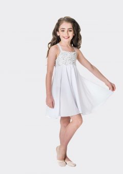 Sequin lyrical dress White