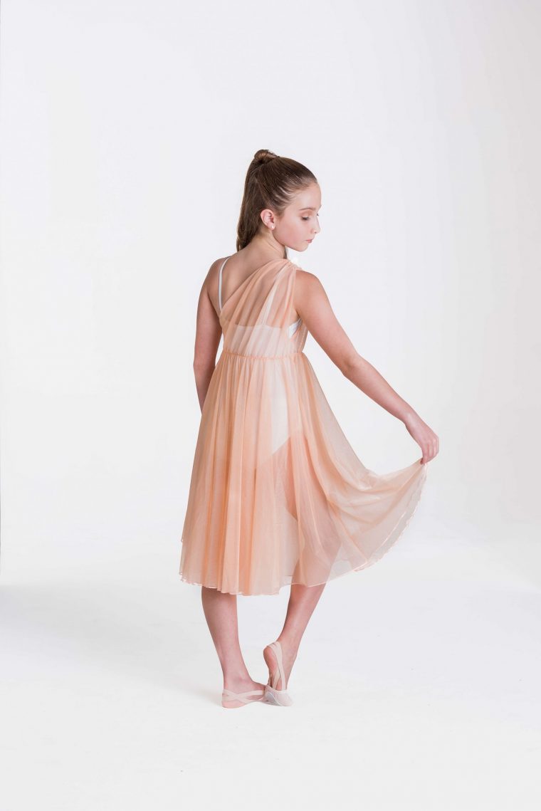 Grecian lyrical dress apricot