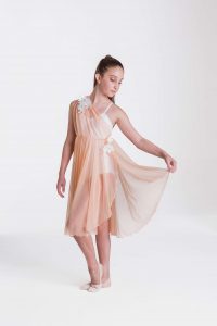 Grecian lyrical dress apricot