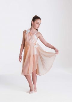 Grecian lyrical dress apricot