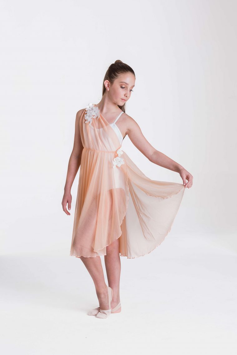 Grecian lyrical dress apricot