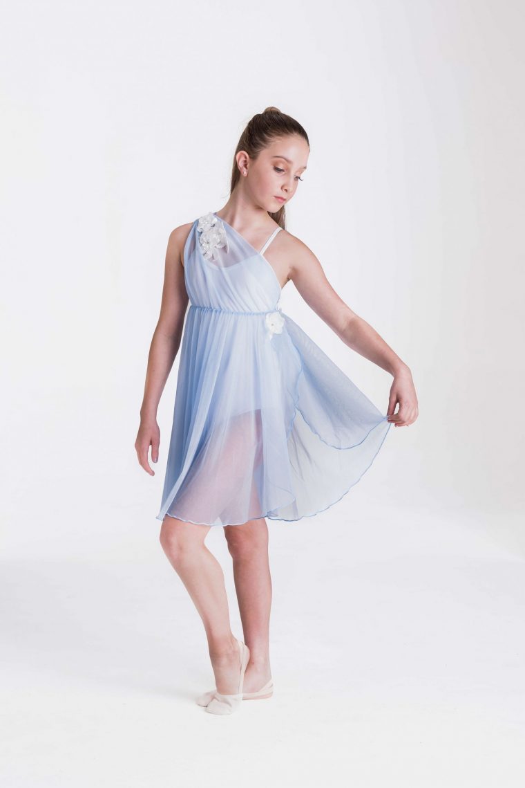 Grecian lyrical dress pale blue