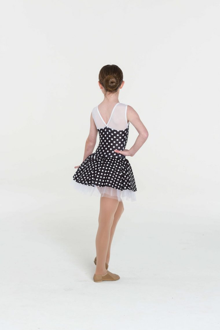 polka dot dress black