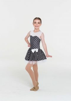 polka dot dress black