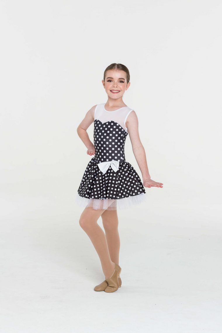 polka dot dress black