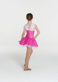 polka dot princess dress pink