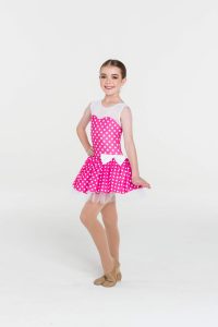 polka dot princess dress pink