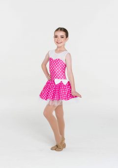 polka dot princess dress pink