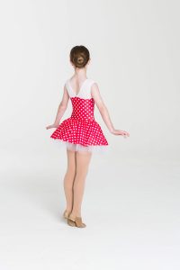 polka dot princess dress red