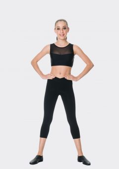Cotton 3/4 leggings black