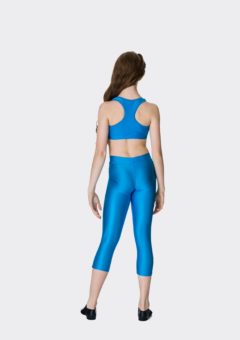 turquoise 3/4 nylon leggings