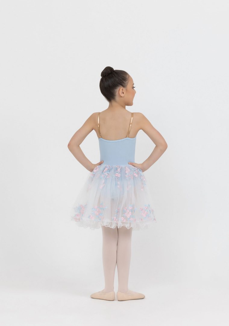 floral romance tutu pale blue