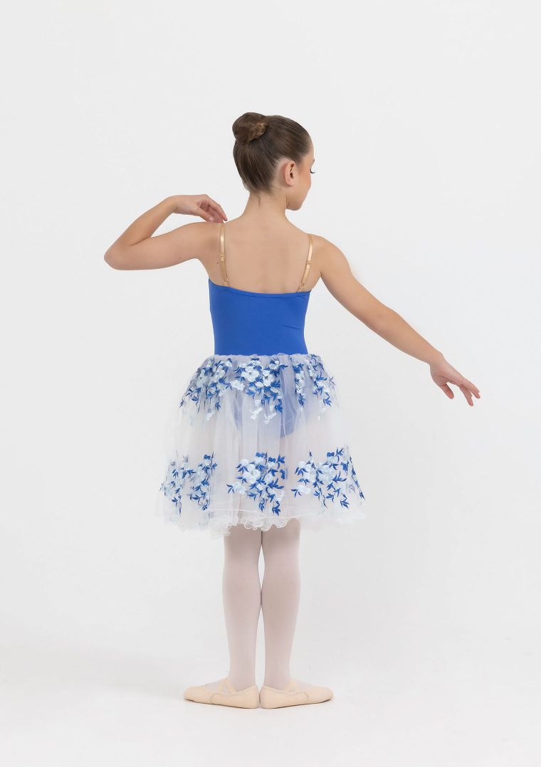 floral romance tutu royal blue