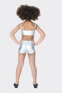 Nylon hot shorts Metallic silver