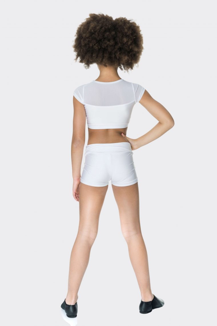 Nylon hot shorts White