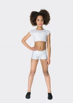Nylon hot shorts White