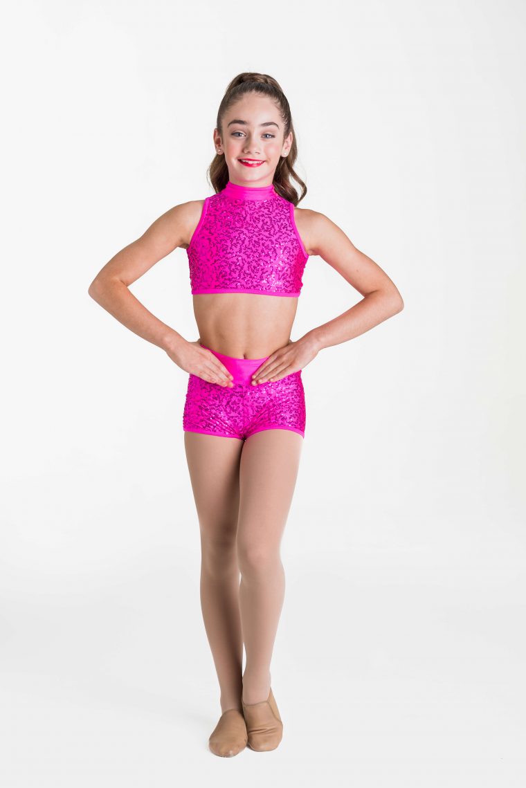 attitude sequin shorts pink