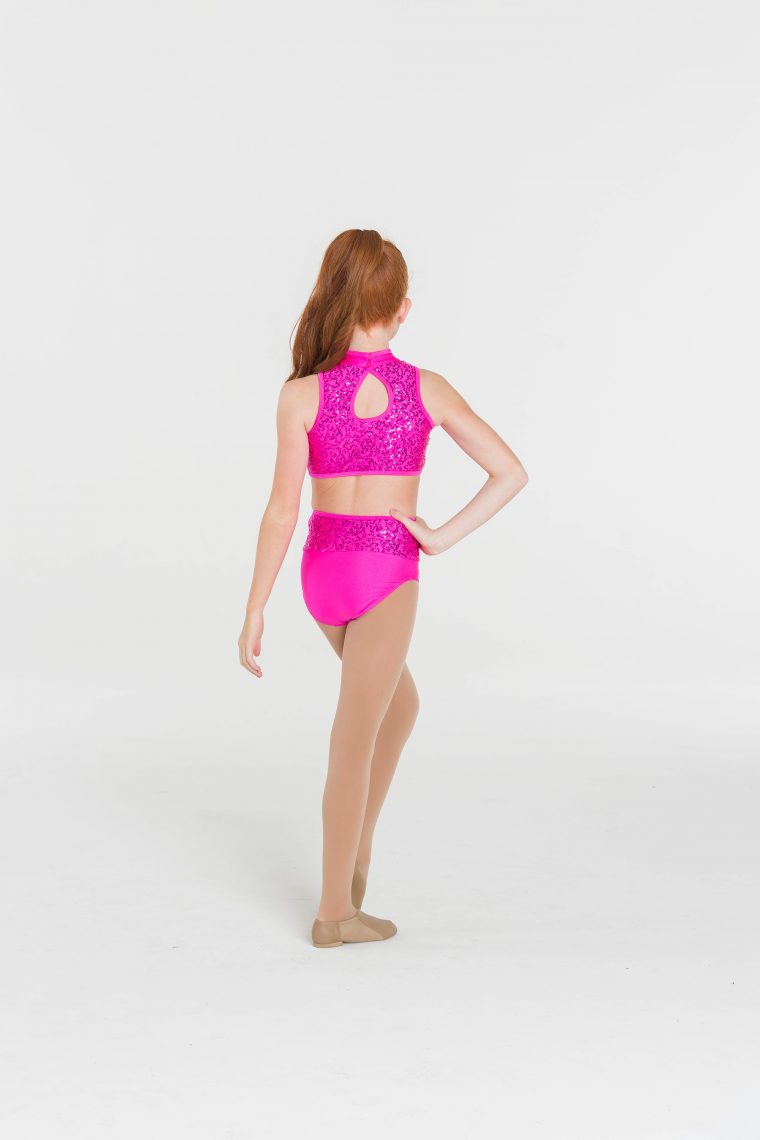 Sequin hightop briefs Hot pink