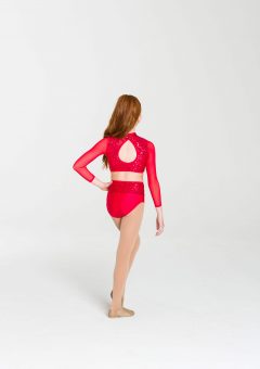 Sequin hightop briefs Red