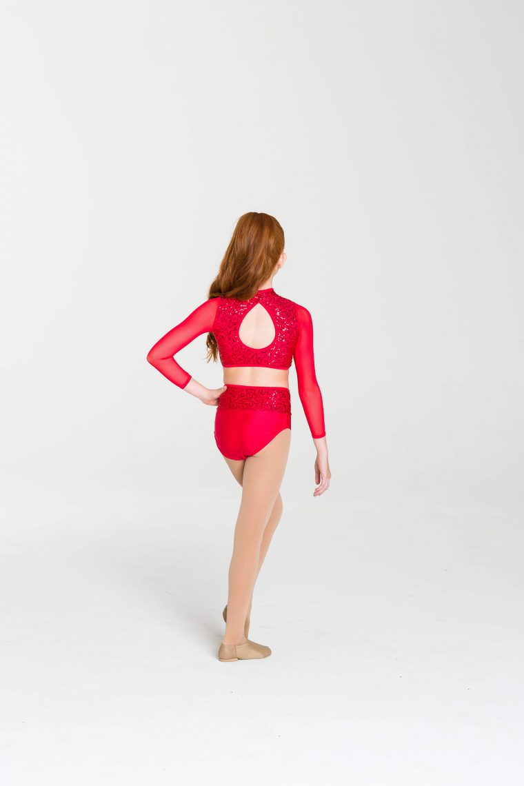 Sequin hightop briefs Red