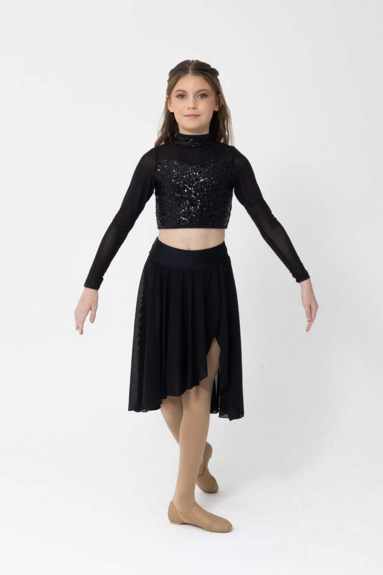 inspire mesh skirt black